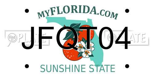 JFQT04 Florida License Plate