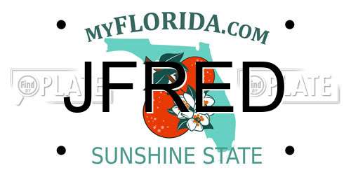 JFRED Florida License Plate
