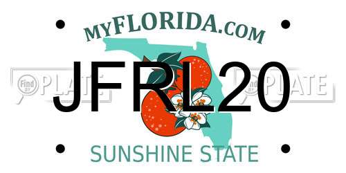 JFRL20 Florida License Plate