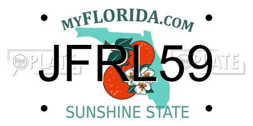 JFRL59 Florida License Plate