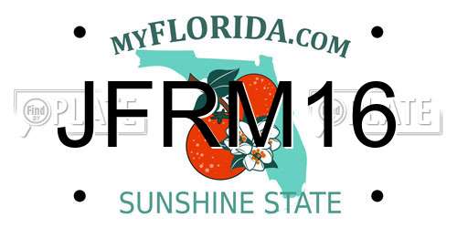 JFRM16 Florida License Plate