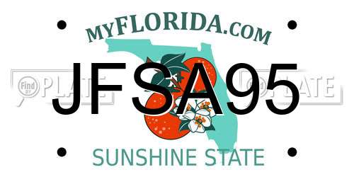 JFSA95 Florida License Plate