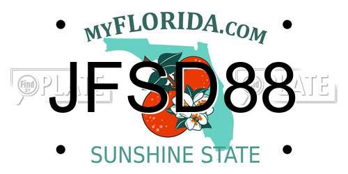 JFSD88 Florida License Plate