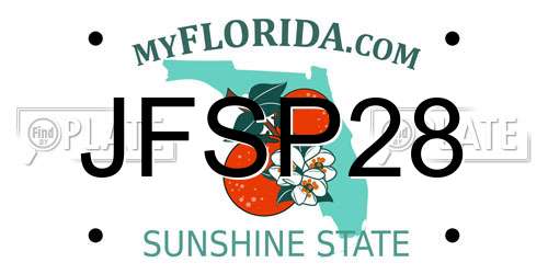 JFSP28 Florida License Plate