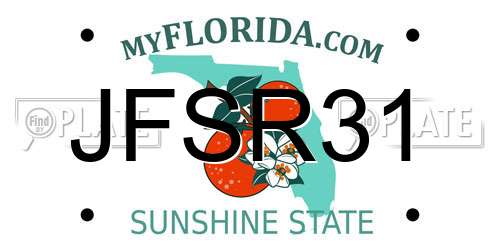 JFSR31 Florida License Plate