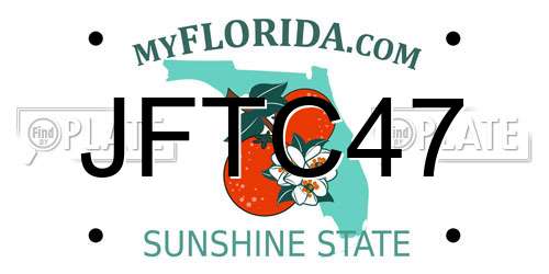 JFTC47 Florida License Plate