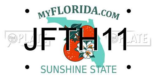 JFTH11 Florida License Plate