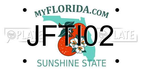 JFTI02 Florida License Plate