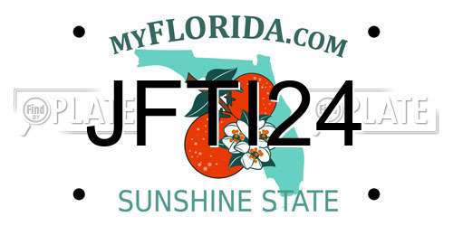 JFTI24 Florida License Plate