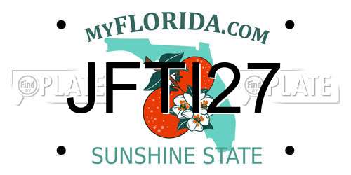 JFTI27 Florida License Plate