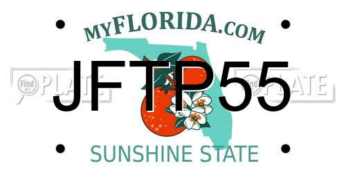 JFTP55 Florida License Plate