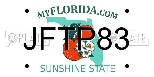 JFTP83 Florida License Plate
