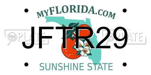 JFTR29 Florida License Plate