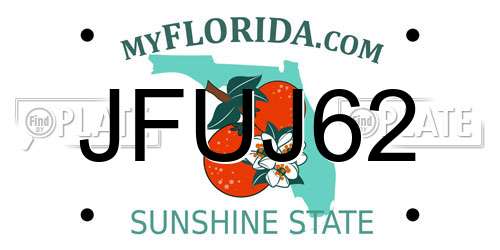 JFUJ62 Florida License Plate