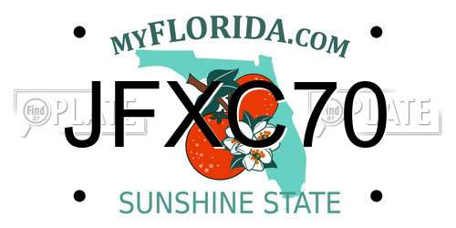 JFXC70 Florida License Plate