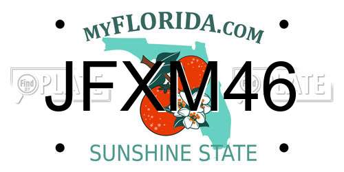 JFXM46 Florida License Plate