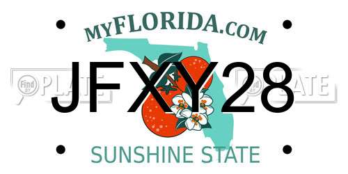 JFXY28 Florida License Plate