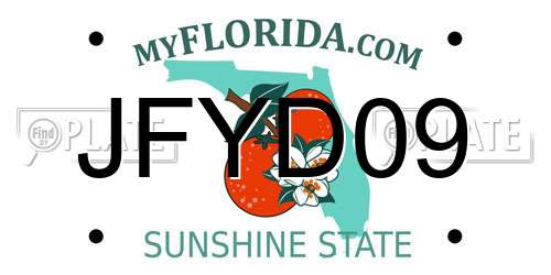JFYD09 Florida License Plate