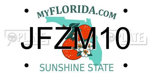 JFZM10 Florida License Plate