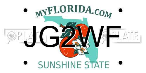 JG2WF Florida License Plate
