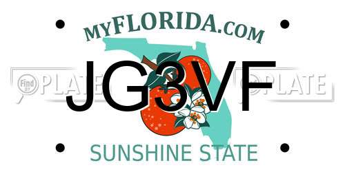 JG3VF Florida License Plate
