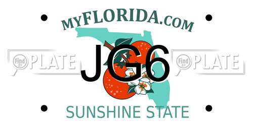 JG6 Florida License Plate