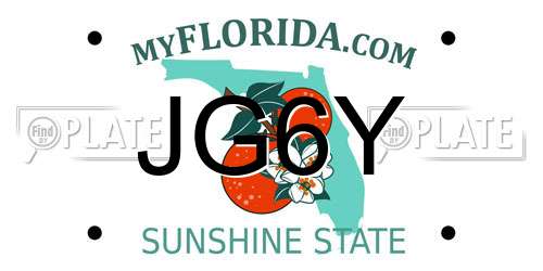 JG6Y Florida License Plate