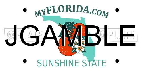 JGAMBLE Florida License Plate