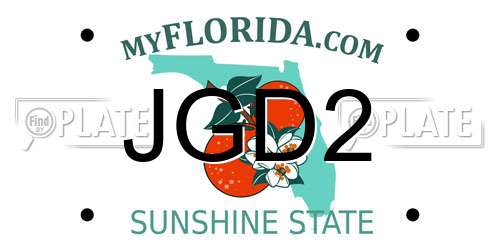 JGD2 Florida License Plate