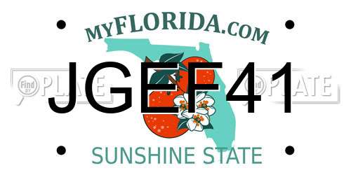 JGEF41 Florida License Plate