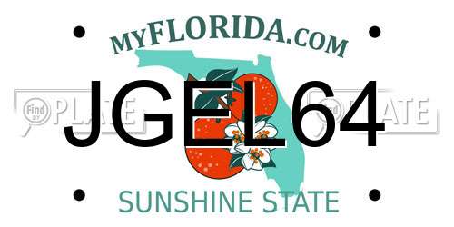 JGEL64 Florida License Plate