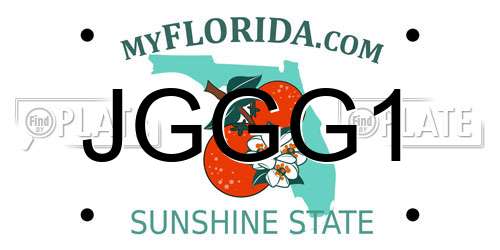 JGGG1 Florida License Plate