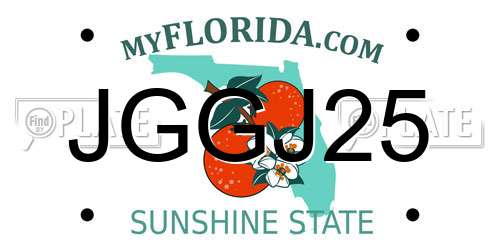 JGGJ25 Florida License Plate