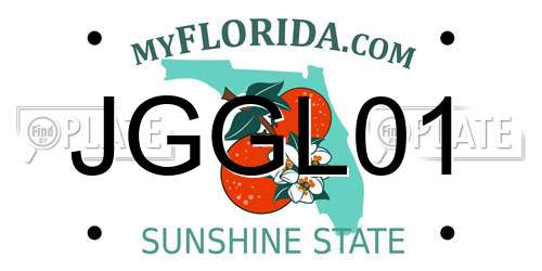 JGGL01 Florida License Plate