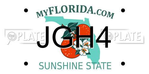 JGH4 Florida License Plate
