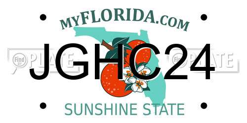 JGHC24 Florida License Plate