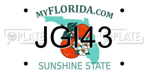 JGI43 Florida License Plate