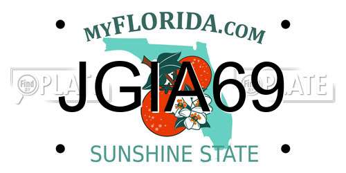 JGIA69 Florida License Plate