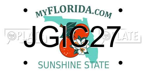 JGIC27 Florida License Plate