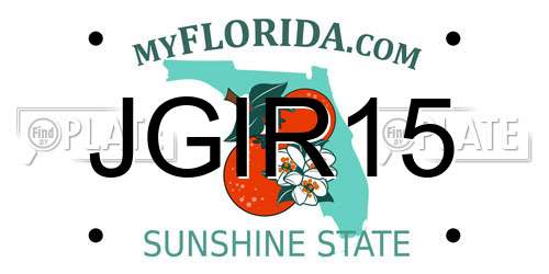 JGIR15 Florida License Plate