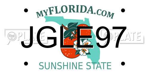 JGLE97 Florida License Plate