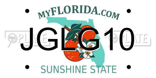 JGLG10 Florida License Plate