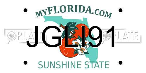 JGLI91 Florida License Plate