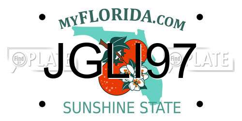 JGLI97 Florida License Plate
