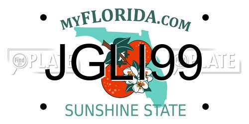 JGLI99 Florida License Plate
