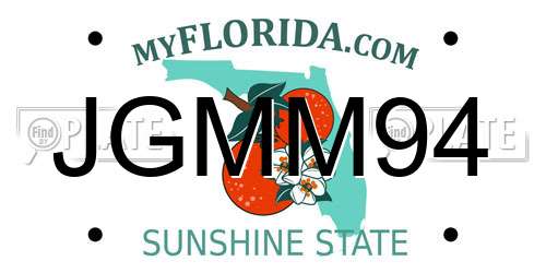 JGMM94 Florida License Plate