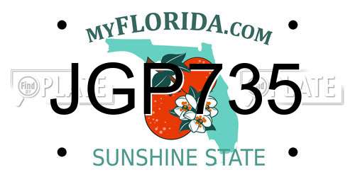 JGP735 Florida License Plate