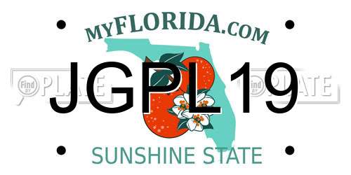 JGPL19 Florida License Plate