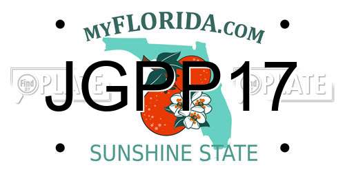 JGPP17 Florida License Plate
