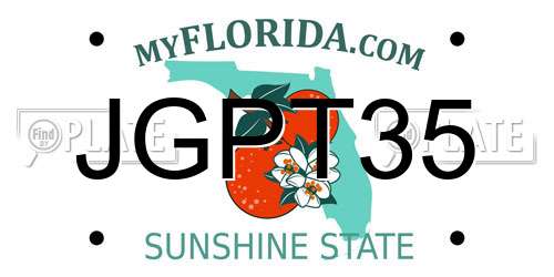 JGPT35 Florida License Plate